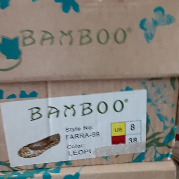 BAM BOO LEOPARD ANIMAL PRINT WITH STUDS BALLET FLATS - Picture 2 of 3